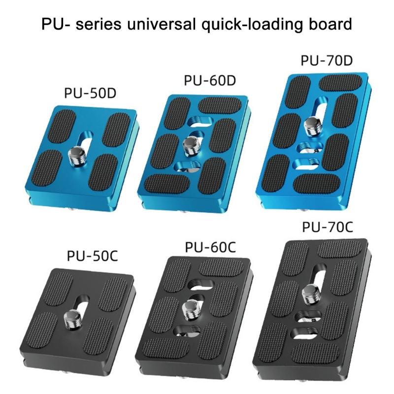 Precisions Machined Camera Quick Release Plate with Not Slip Rubber Aluminum Quick Release Plate Simple Installation