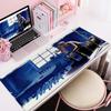 Gaming Mouse PadLarge Desk Mat Antislip Base Stitched Edges Red Sakura Anime Girl Print Keyboard Pad for Gamer Office Home
