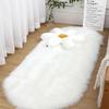 Super Soft Plush Oval Rug Mat Fluffy White Carpets for Living Room Home Decor Bedroom Kid Room Decoration Salon Thick Pile Rug
