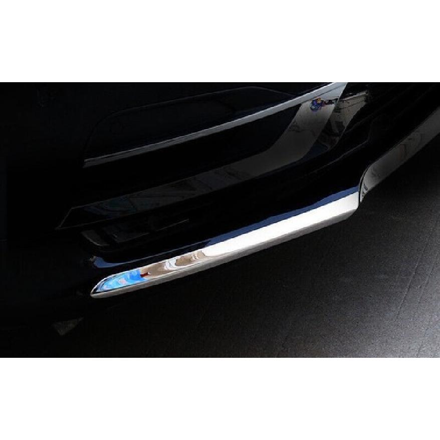 2017- For Volvo S90 Chrome Steel Front Bumper Side Spoiler Cover Trim 2Pcs
