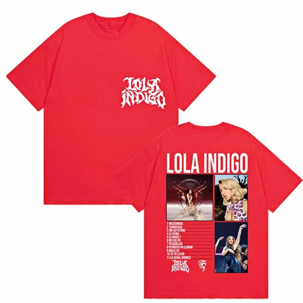 Singer Lola Indigo Album Tour 2026 Graphic Print TShirt Unisex Harajuku Y2K Aesthetic Trend Women Unisex TShirt Streetwear S