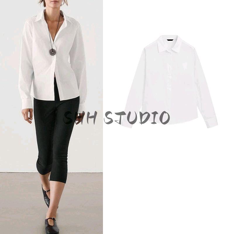 MD Spring New Women's Clothing Workplace Intelligence Commute Style Easiest for Match Inner Wear Base Long Sleeves Shirt 5153564