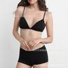 European and American Underwear Women's Sexy Deep V Big Breasts Show Small Beautiful Back French Triangle Cup No Steel Ring Bra