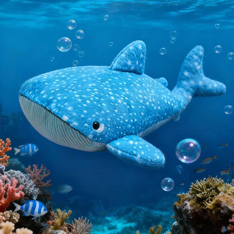 20-80CM New Cartoon Blue Shark Stuffed Plush Toys Big Fish Whale Soft Animal Pillow Dolls
