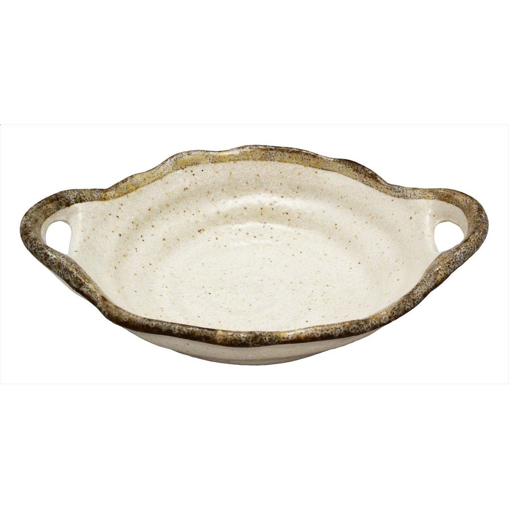 Mino Ware Shiro Karatsu Double Handle Small Bowl K11227