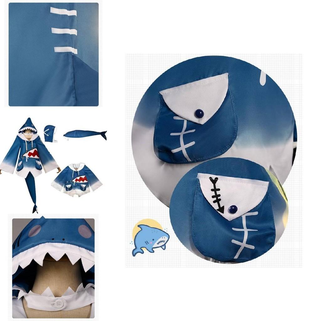 Get Hololive Gawr Gura Cosplay Costume Shark Jacket Outfit With Fish Tail Role Play