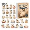 Cat Lover Gift Ideas Ragdoll Advent Calendar, Includes 24 Kitten Acrylic Hanging Ornaments, Cute Christmas Calendar 2D Flat Kitty Pendants for