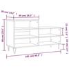 VidaXL Armoire à chaussures Gris béton 102x36x60 cm Bois d'ingénierie 831392