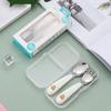 Baby Füttergeschirr Set Kinder Utensil Edelstahl Kleinkind Essgeschirr Besteck Cartoon Säuglingsnahrung Fütterlöffel Gabel