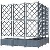 Garden Planter 5 Pcs Light Grey 120 X 120 X 125.5 Cm