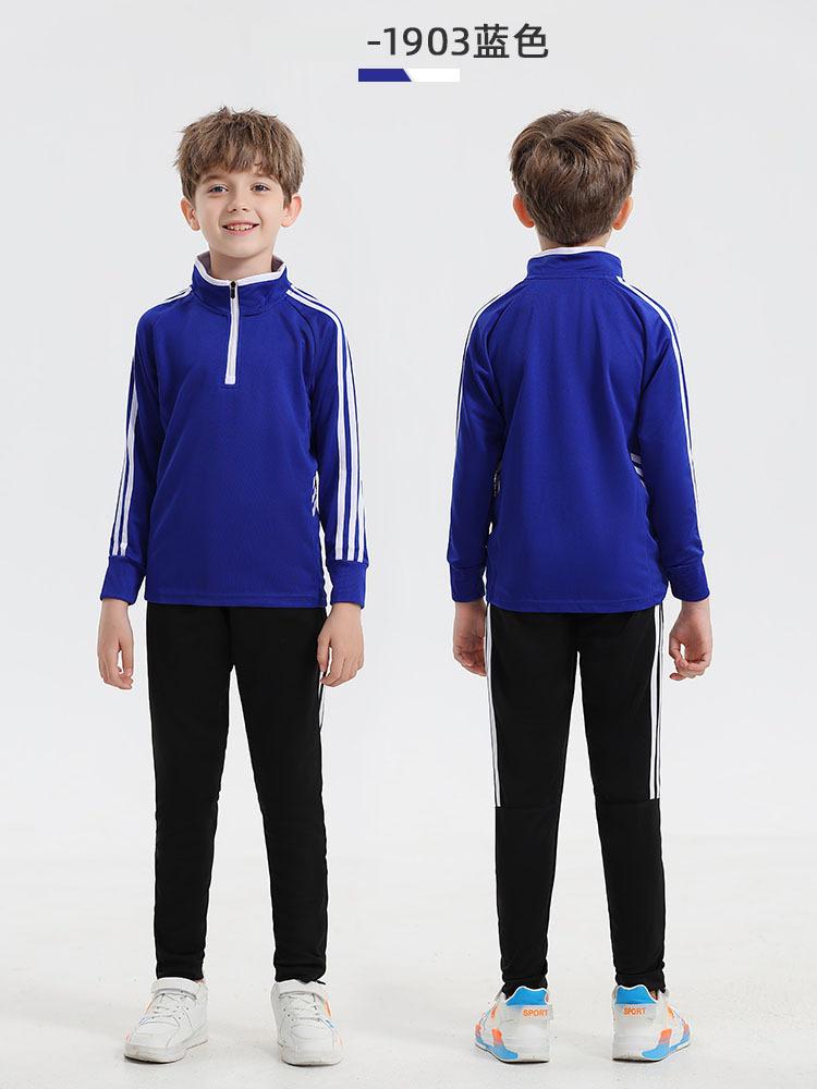 Großhandel Herbst- und Winter-Kinderjacken, langärmelige Anzüge mit halbem Reißverschluss, Herren-Fußballuniformen, Trainingsuniformen und Auftrittsuniformen