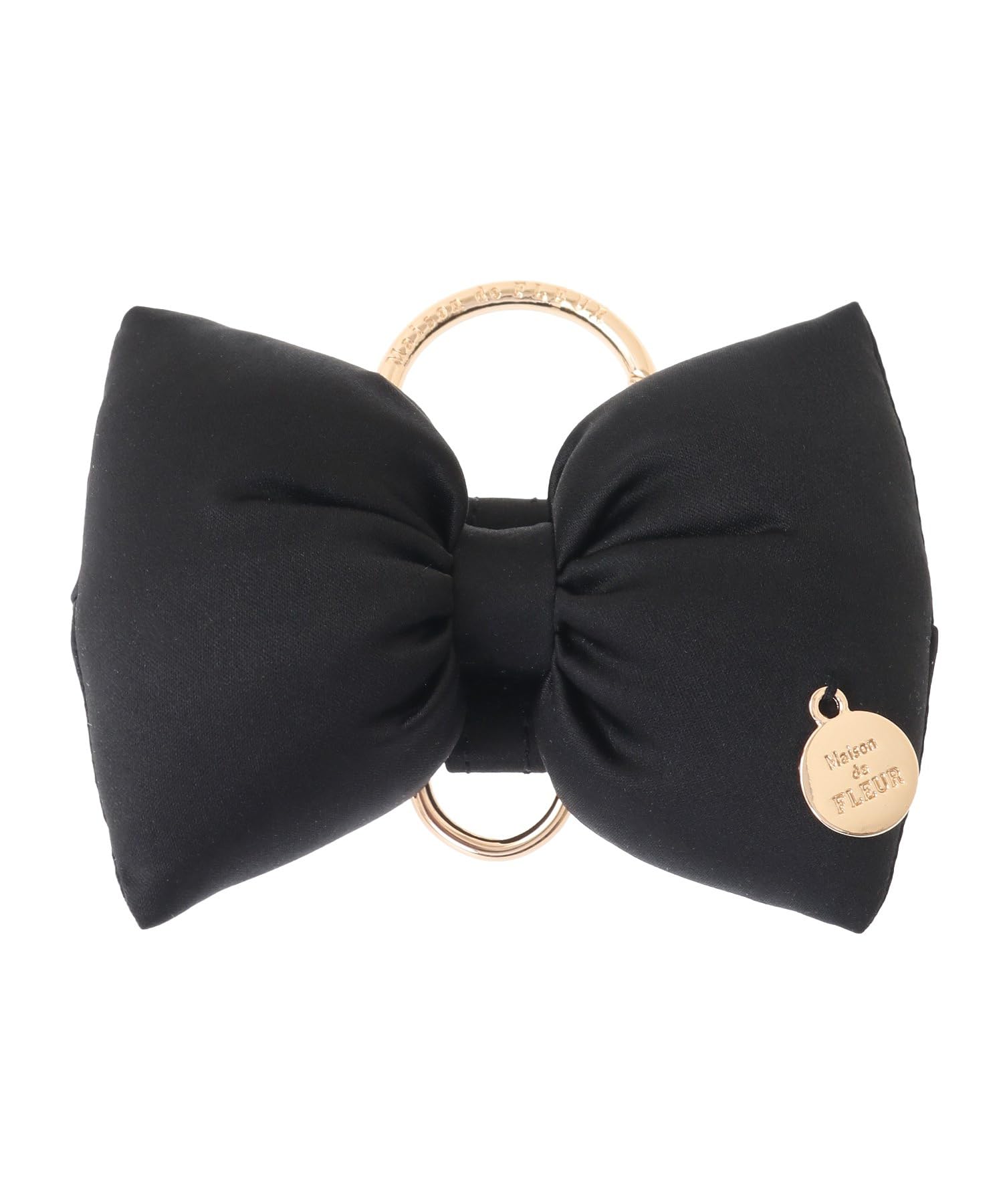 Maison de FLEUR Брелок с атласной лентой, Черный, 08000341400