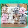 Cute White Bunny Plush Doll With Pp Cotton Filling For Backpack Decor