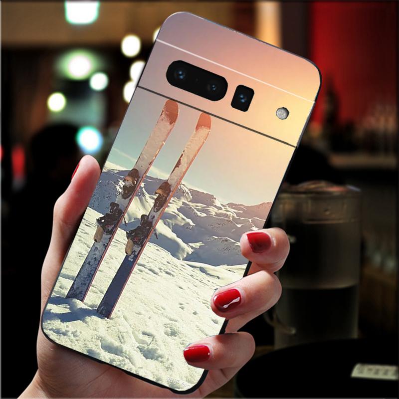 

Phone Case For Google Pixel 10 9 Pro XL 9A 8 7 6 Pro Pixel 8A 7A 6A Pixel 8 7 6 5 Snow Die Ski Snowboard Sport Google Pixel 7a