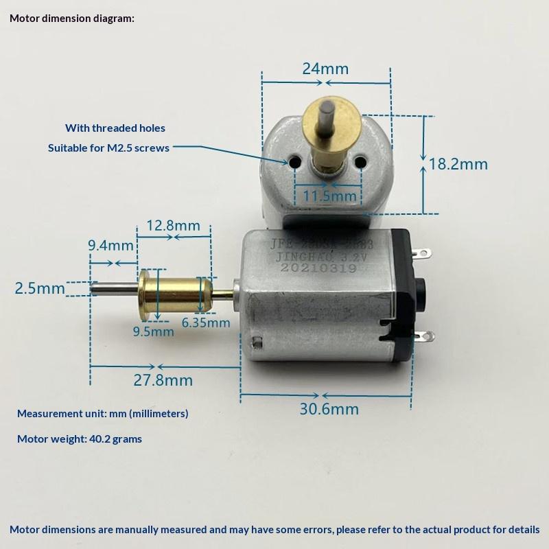 1 Pezzo Dc3.2V-3.7V Alta Coppia Tagliacapelli Tagliacapelli Tagliacapelli Intaglio Motore per Tagliacapelli Ff280Sa-2583 Motore Dc