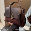 Retro portable small bag women's new 2025 autumn and winter matte high-end small square bag commuter versatile shoulder bag