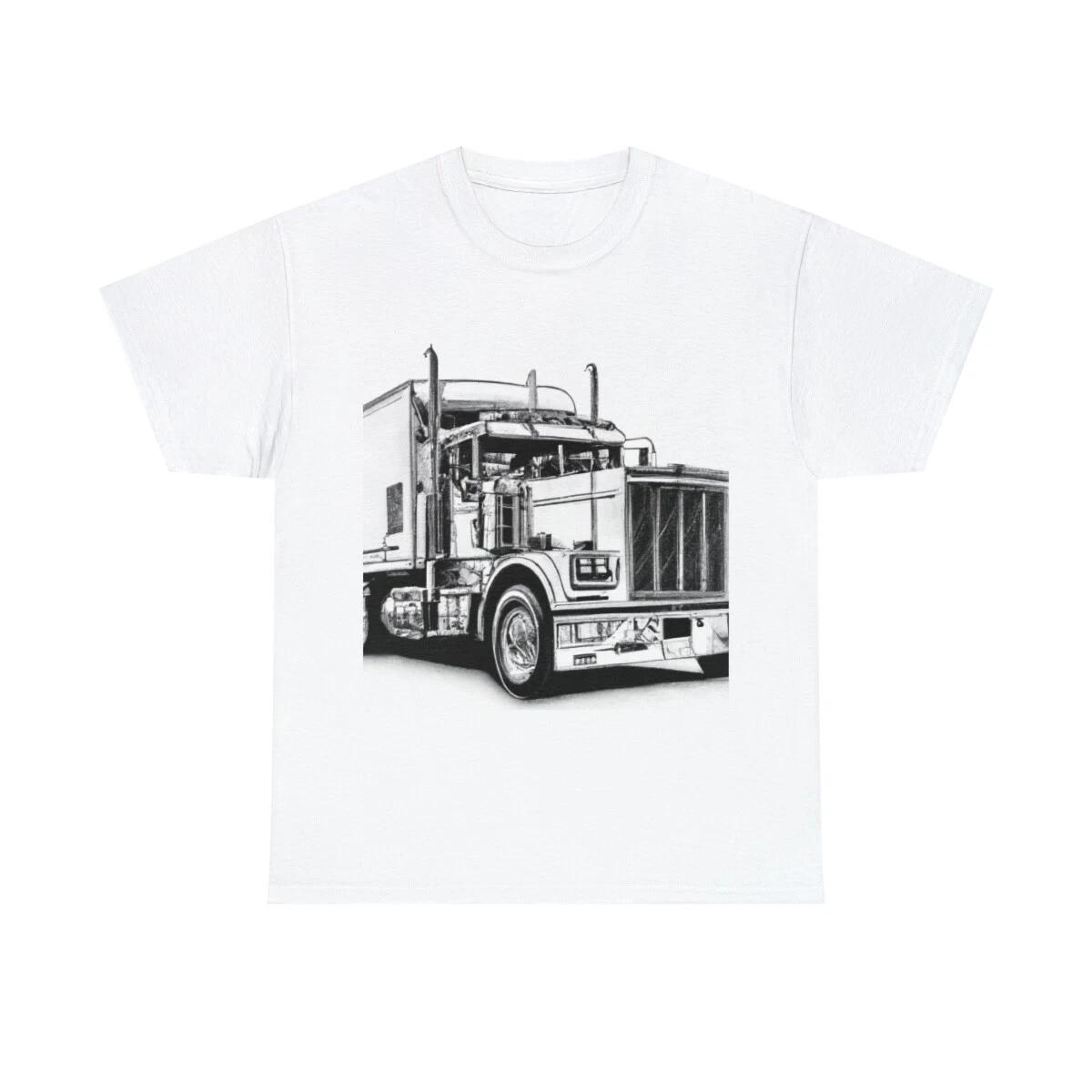 Vintage Style Semi Truck T Shirt Adult Americana 18 Wheeler NEW Truck Driver S