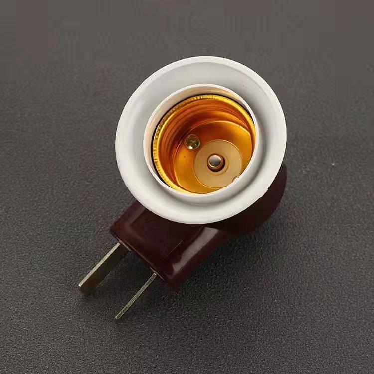 E27 Stainless Steel LED Lamp Holder with Switch – Universal Screw Conversion Fixture