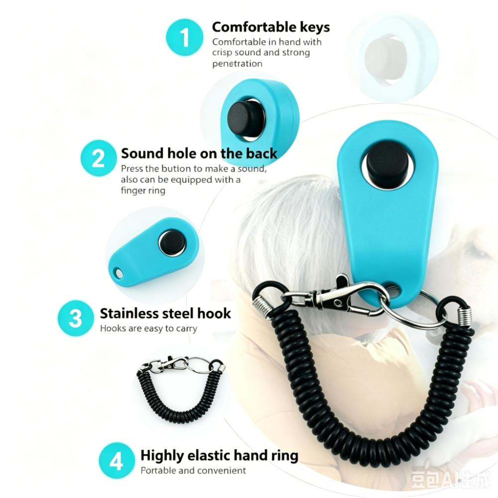 Finger Ring Shape Dog Training Ring Clicker Pet Sound Trainer Outdoor Puppy Guide
