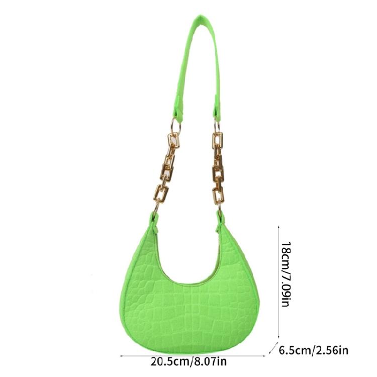 Sophisticated Shoulder Bag Felt Handbag Crossbody Bag with Chain Strap for Women