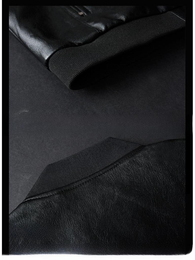 2023 Men's Stylish Leather Motorcycle Jacket - Slim Fit, Handsome Korean Style for Spring & Autumn