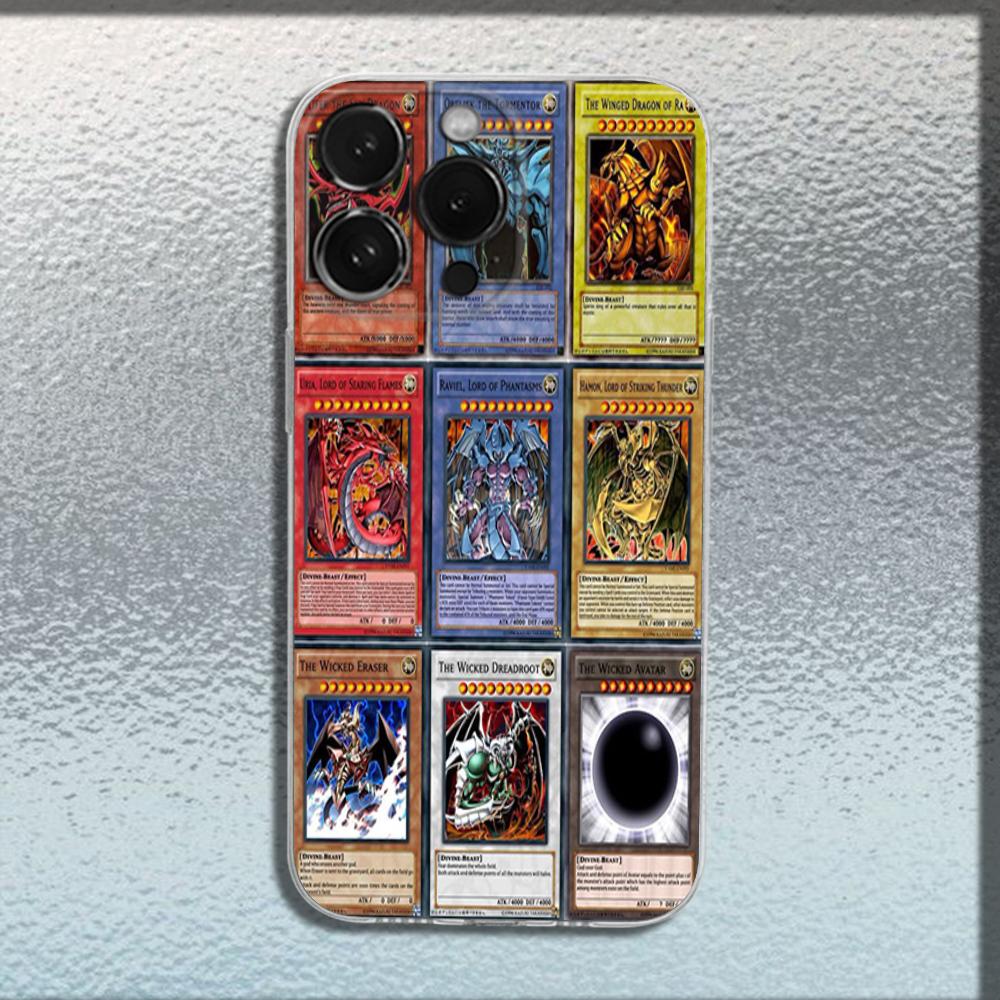 Game Yu-Gi-Oh Card Phone Case For iPhone 16,15,14,13,12,11 Plus,Pro,Max,XR,XS,X,Plus,SE,Mini Transparent Soft Cover