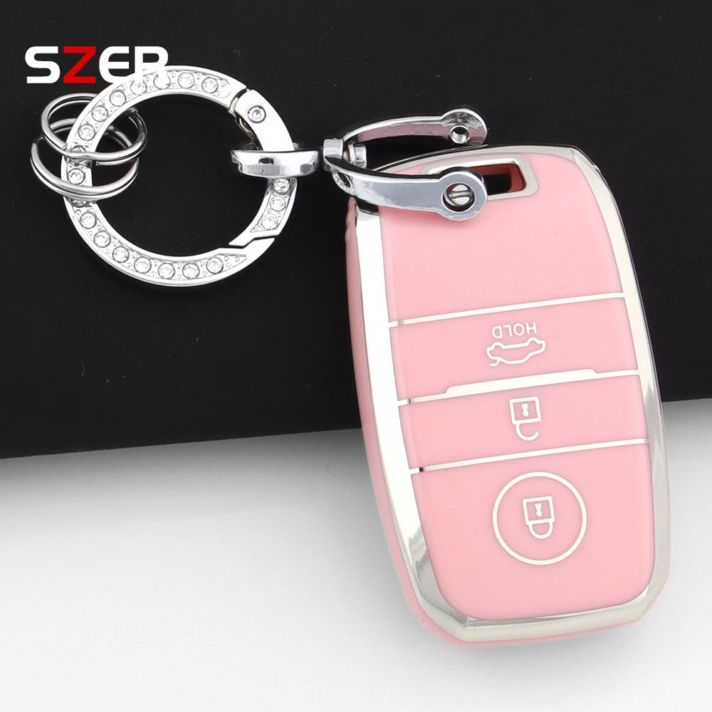 3 4 Tasten TPU Auto Fernbedienung Schlüsselhülle Abdeckung Schale Fob Für Kia Sportage Cerato Optima K2 K3 K4 K5 Rio Picanto Soul Sorento Sedona