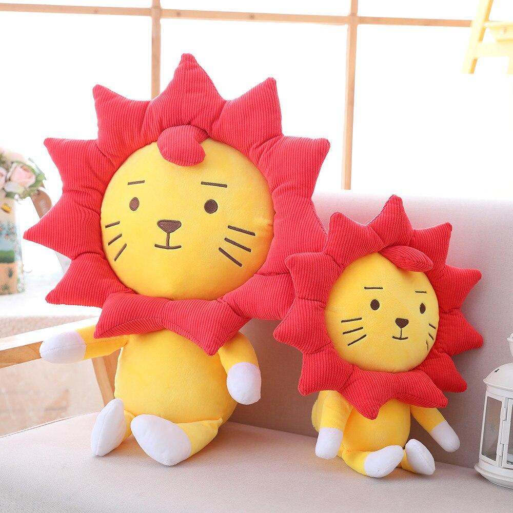 1pc 25 /30 /50cm Kawaii Sunflower Lion Plush Toys Cute Staffed Animal Doll Soft Cartoon Pillow Home Decoration Christmas Gift
