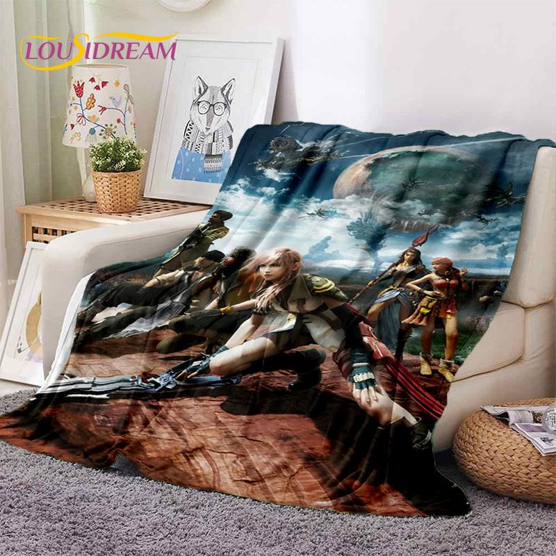 Final Fantasy Series Games Soft Blankets,Keep Warm Throw Blanket Comfortable Blanket for Picnic Beds Sofa Home Bedroom Gift Kids