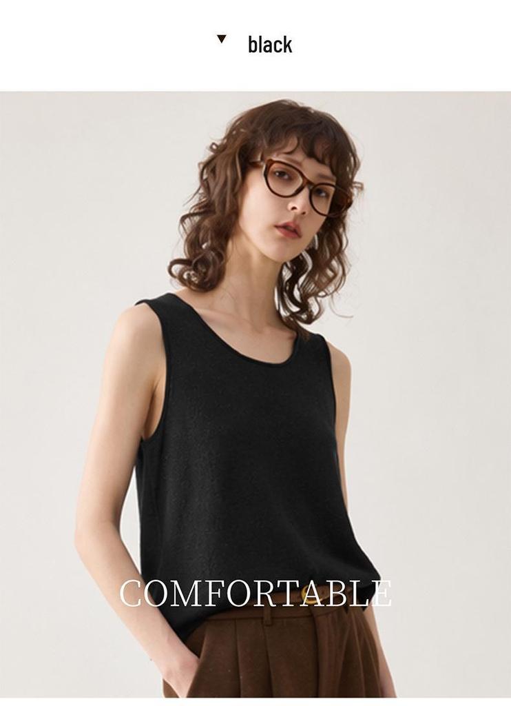 Versatile Round Neck Fine Wool Long Sleeve Base Layer Top