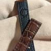 Used Cro-2196 Crocodile Watch Strap Brown (lug Width 18 Mm - Buckle Width 16 Mm)