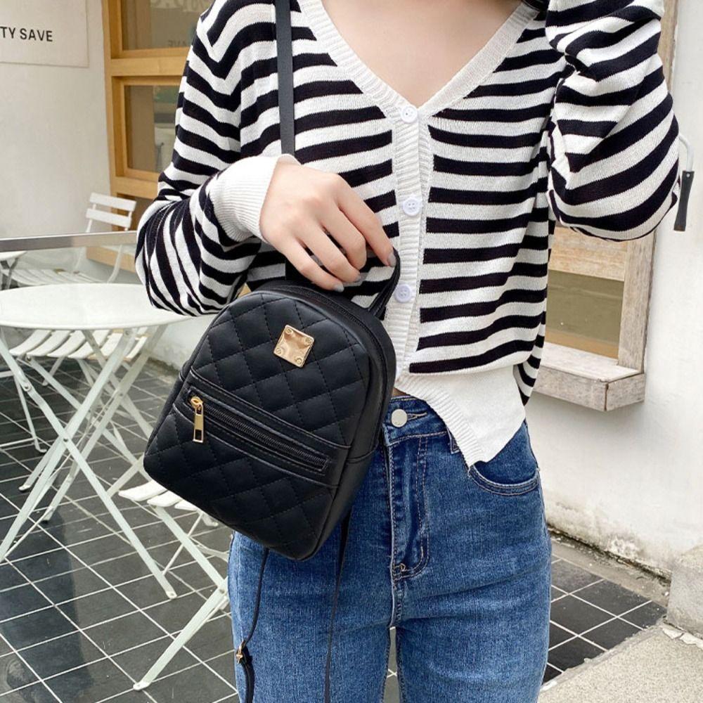 

Сумочка из искусственной кожи Рюкзак Сплошной цвет Маленькая школьная сумка Подарочный рюкзак Lingge School