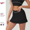 Export Cross-Border New Running Sports Short Skirt Hip Raise Slimming Cross Waist Yoga Skirts Fashion Urban Style Tennis Skirt