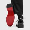 Derby shoes dress CL red sole leather shoes pointed patent leather invisible heightening shoes men's 7CM commuter wedding shoes -2607