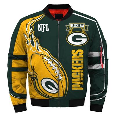 Męska kurtka bomberka z zamkiem błyskawicznym i nadrukiem 3D NFL Falcons