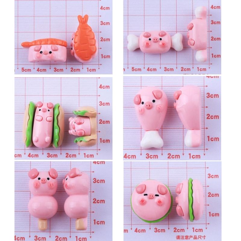 Pig Pendant Alloy Acrylic Material Long Lasting Use Animal Keychain for Bag