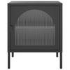 Nightstand Black 50x35x60 Cm Glass and Steel