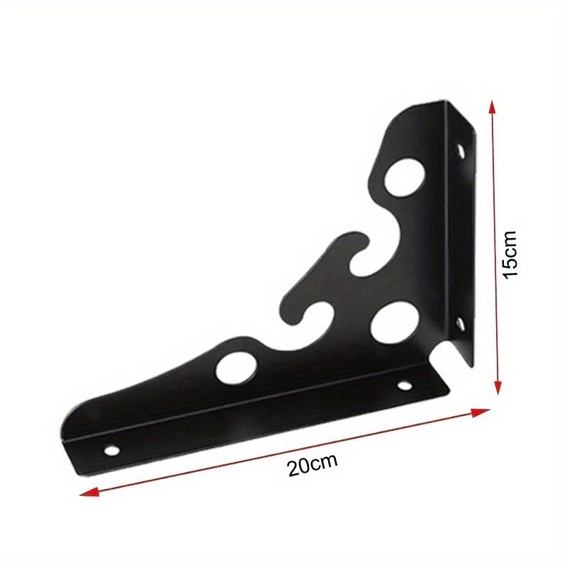 4ks Trojúhelníková policejní konzole Podpěra lavice a stolu Nástěnná Vysoce zatížitelná Pevná konzole Trojúhelníková konzole 90 stupňů se šrouby Dva způsoby použití