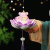 Chinese Style Mid-Autumn Festival Lotus Lantern Luminous Hand-Held Flower Lantern  Dance Prop