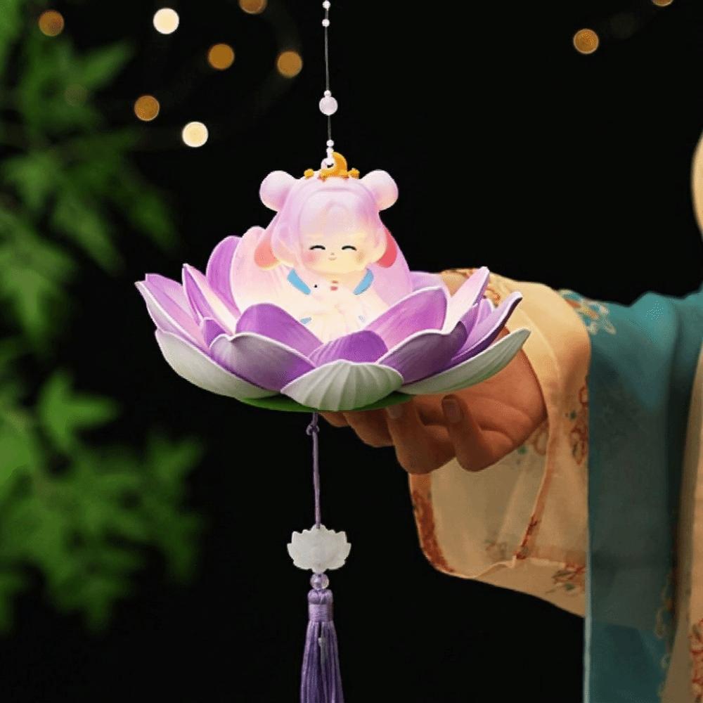 Chinese Style Mid-Autumn Festival Lotus Lantern Ancient Style Handmade Rabbit Lanterns Mid-Autumn Style 5