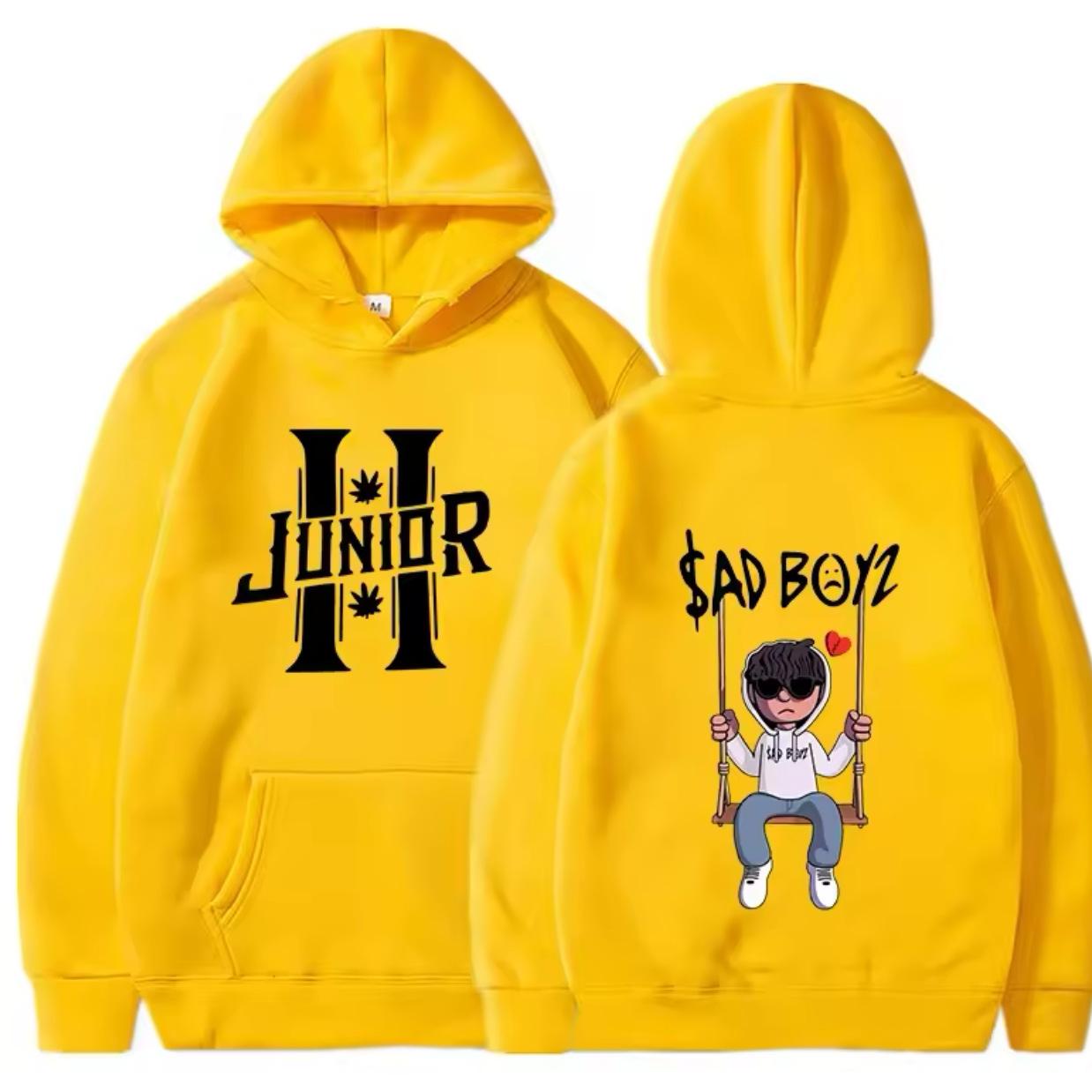 Junior Sad Boys Harajuku Girls Hip Hop Pullover Fancy Music Gift Fashion Casual Loose Comfortable Sweeper Sweatshirt S золотой