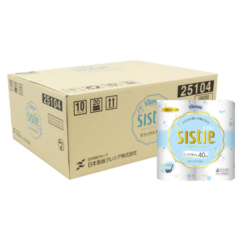 

Kleenex [Продажа упаковкой] Sisti Двухслойная бумага, 114 мм x 40 м, 4 рулона, Relax Blue, 10 упаковок