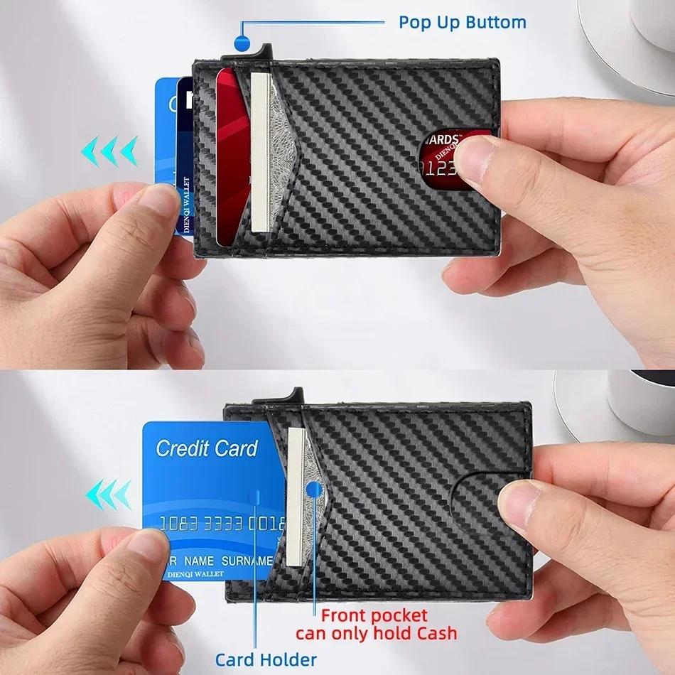 Magsafe Credit Card Holder Men Magnetic Wallets Rfid Carbon Bank Cardholder Case Wallet for Apple for IPhone 16 15 14 Pro Max