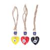 3pcs Eye Heart Car Hanging Ornament Good Luck Blessing Multifunction Eye Car Rear View Mirror Hanging Ornament for Bags