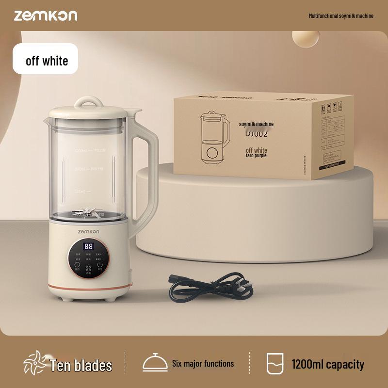 

Компактная многофункциональная соевая машина и соковыжималка без варки для 1-2 человек 1.2L грязно-белый