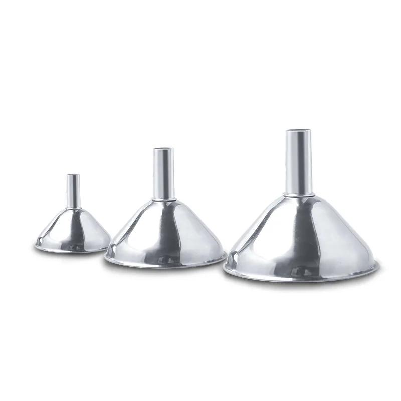 Manufacturer wholesale stainless steel funnel three-piece set kitchen tool small funnel household creative oil leakage set