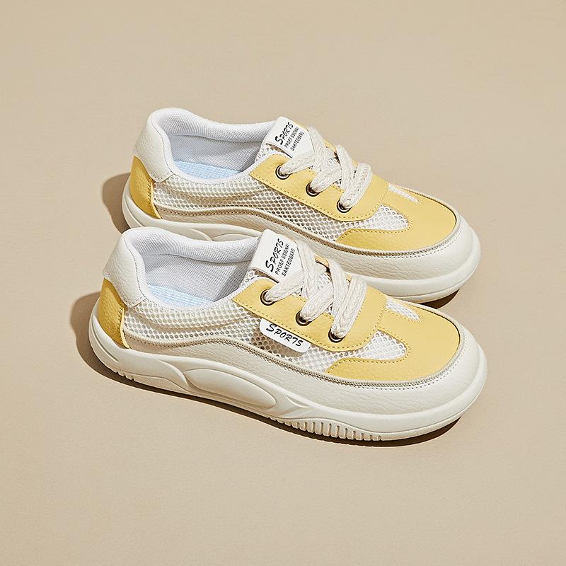 Summer Mesh White Shoes New Style Female Students' Height-enhancing Breathable Board Shoes Casual Shoes