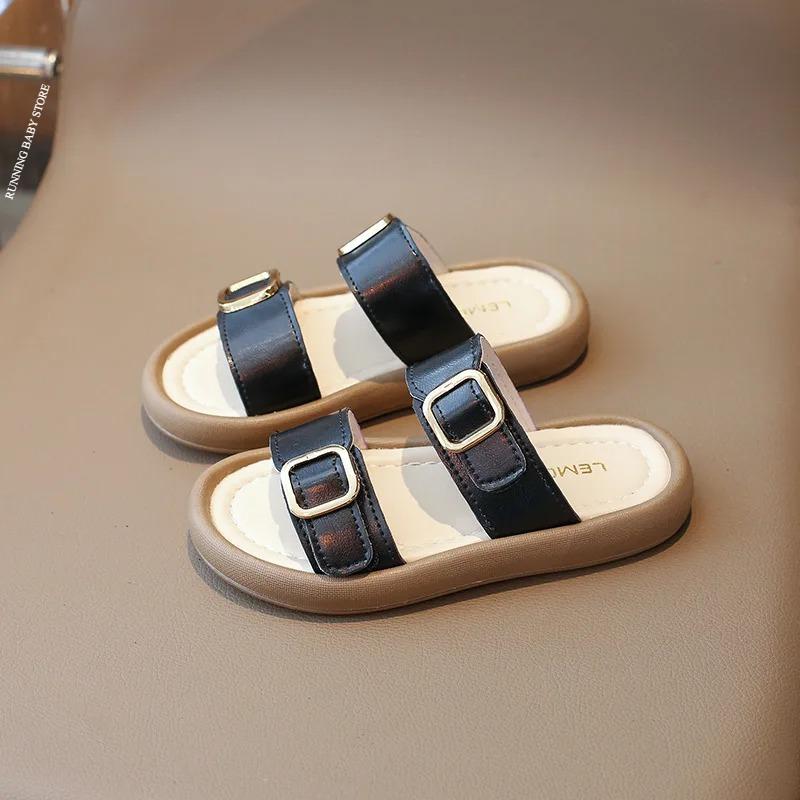 Home Shoes Girl Summer Beach Sandals Anti-slip House Bathroom Slides Casual Kids Girls Platform Slippers