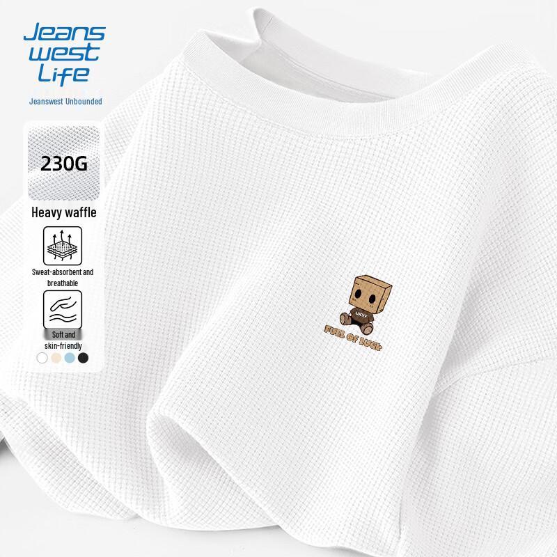 Jeanswest Men s Waffle Knit Long Sleeve Round Neck Sweatshirt M