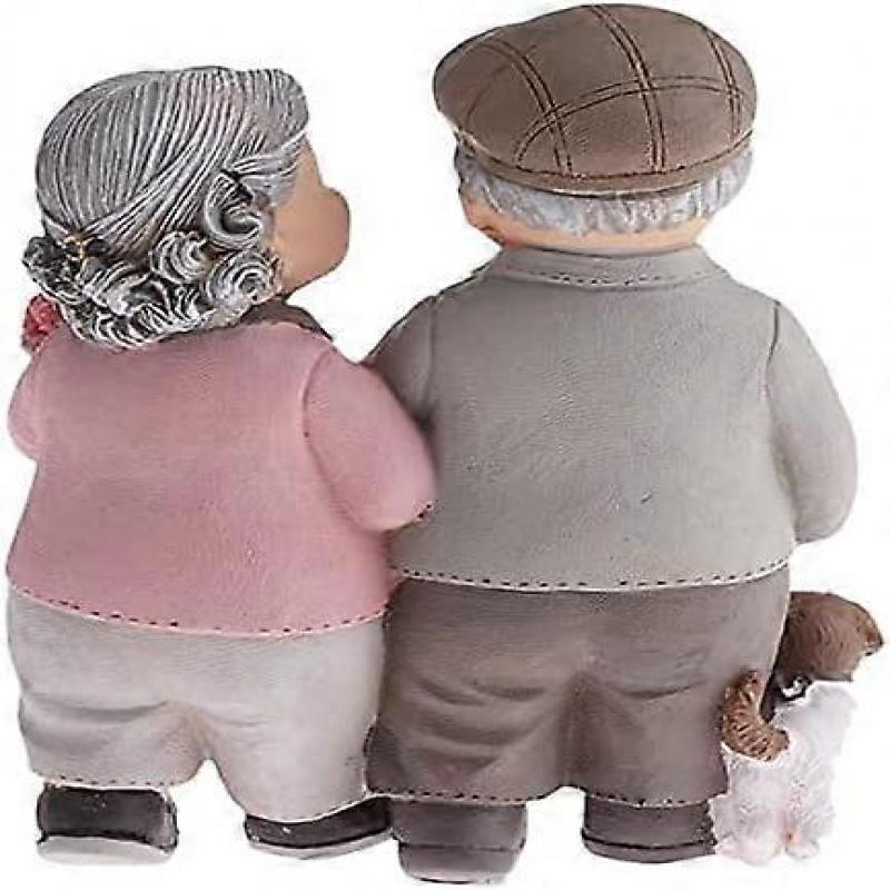 Birthday Wedding Gift for the Elderly Gift Old Man Old Lady Home Living Room Figure Ornaments Resin Decoration